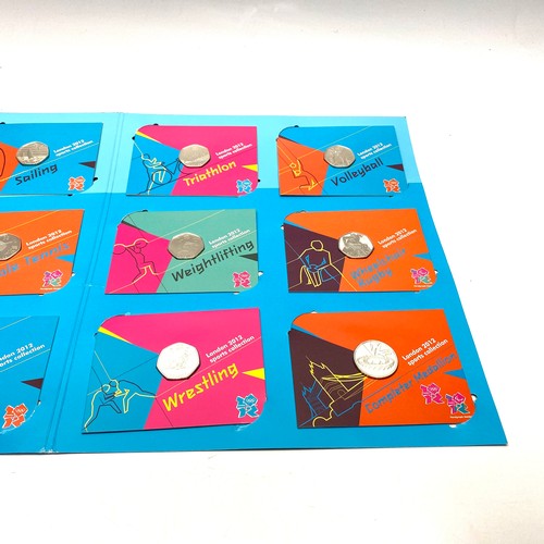 873 - Royal Mint official London 2012 sports collection, coin album uncirculated with 24 coins.