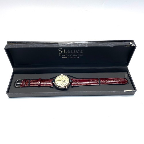 881 - Stauer premier collection watch. with instructions, (box has wear).