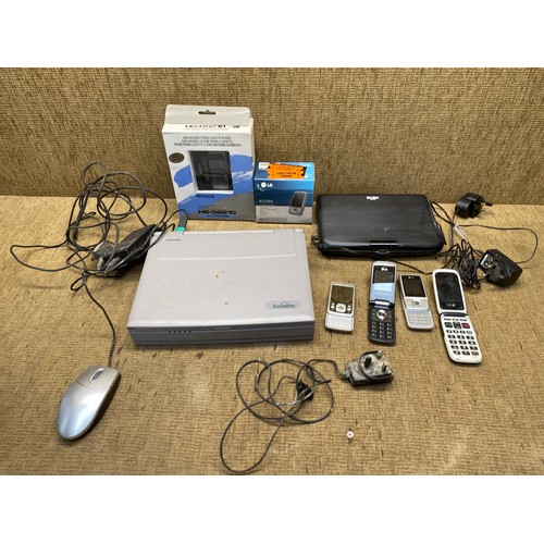 167 - Early laptop, DVD player and mobile phones.