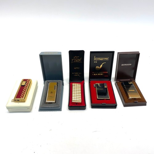 742 - collection of lighters including Benson and hedges and ronson.