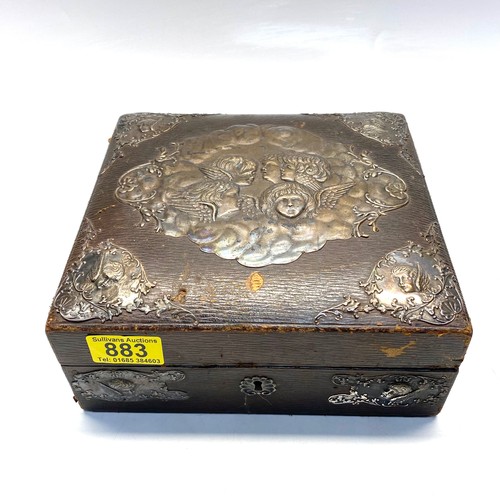 883 - Henry Matthews Reynolds, Angels leather box with sterling silver mounts. Hallmarks for 1902 by W J M... 