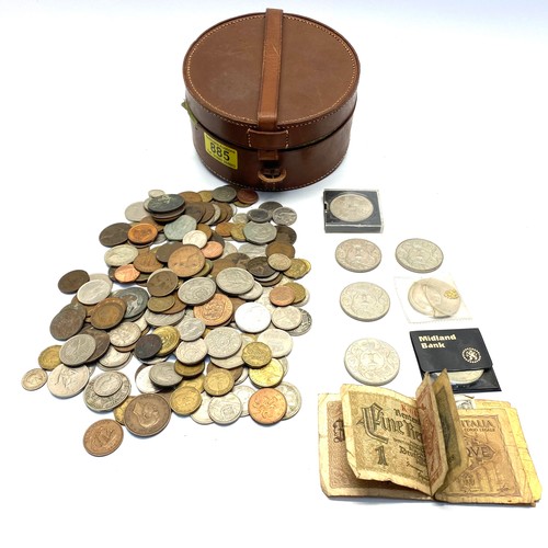 885 - Collection of world coins including silver.