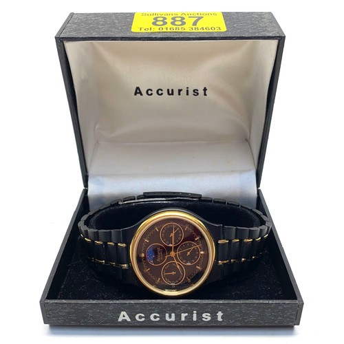 887 - Accurist boxed watch.