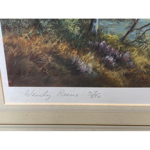 1105 - 2 water colour prints signed by Wendy reeves.