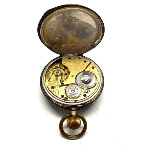 927 - Silver cased English pocket watch by A Yewdall Leeds.