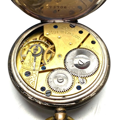 927 - Silver cased English pocket watch by A Yewdall Leeds.