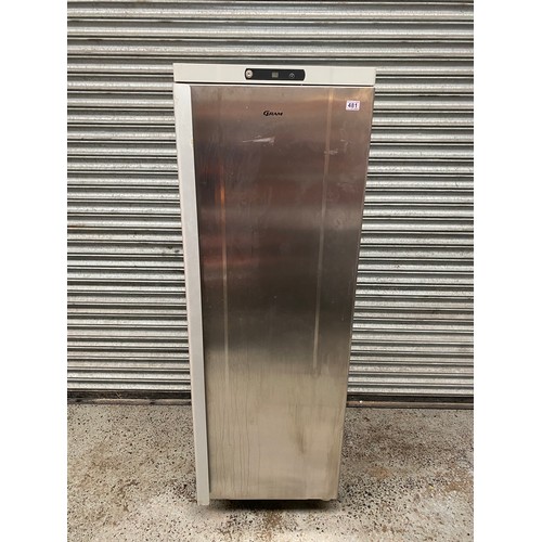 481 - GRAM commercial freezer madel number K400RU H C 6N in stainless steel