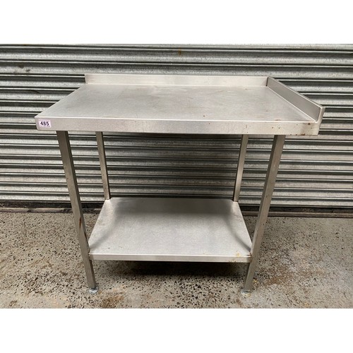 485 - Large stainless steel catering work table 96cm