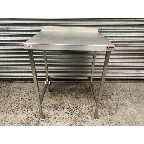 487 - Stainless steel catering work table 75cm