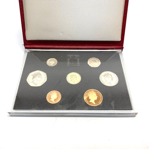 942 - 1997 UK Royal Mint Proof Coin Collection 9 Coin Year Set In Case with COA.