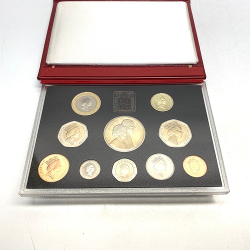 943 - 1998 UK Royal Mint Proof Coin Collection 9 Coin Year Set In Case with COA