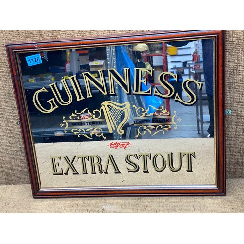 1126 - Guinness extra stout mirrored picture 56x45cm