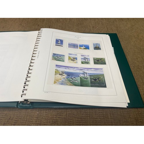 787 - Three Marini deluxe stamp collection folder with various stamps and booklets from Ireland/Eire.