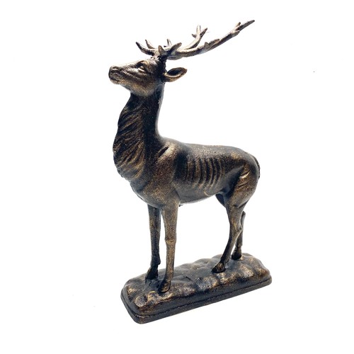 606A - Cast iron stag; 26cm tall.