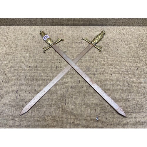 410 - 2 decorative wall swords.