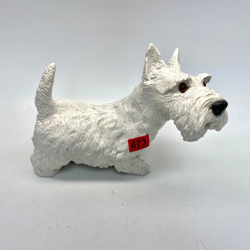 673 - Resin Scottish terrier ornament.