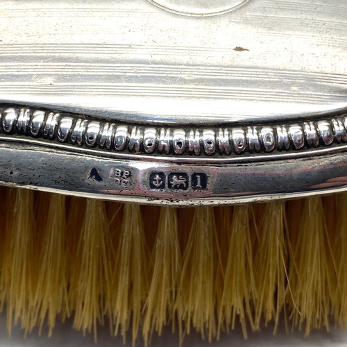 682 - Edwardian sliver backed hairbrush Birmingham.