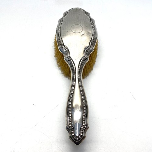 682 - Edwardian sliver backed hairbrush Birmingham.