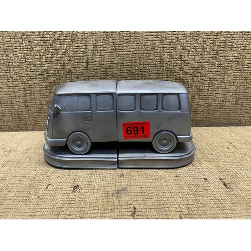 691 - Volkswagen camper bookends.