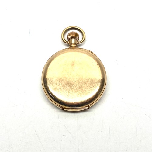 858 - Gold plated Waltham USA travellers pocket watch (runs intermittently)