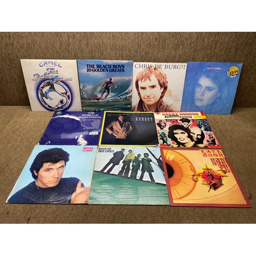 1106 - 10 lps / albums/ records including The beach boys and Bryan ferry.