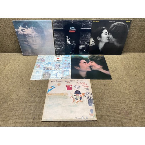 1107 - 6 lps / albums/ records including John Lennon imagine and milk and honey.