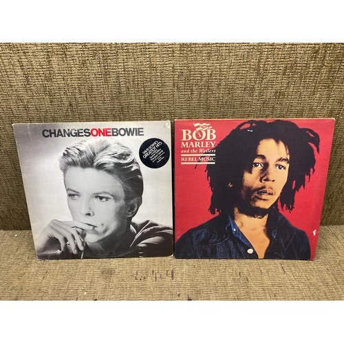 1111 - 2 lps / albums/ records including bob marley and David Bowie.