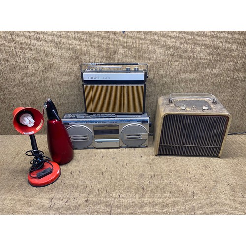 457 - Vintage radios including Philips D-8132 and a fidelity.