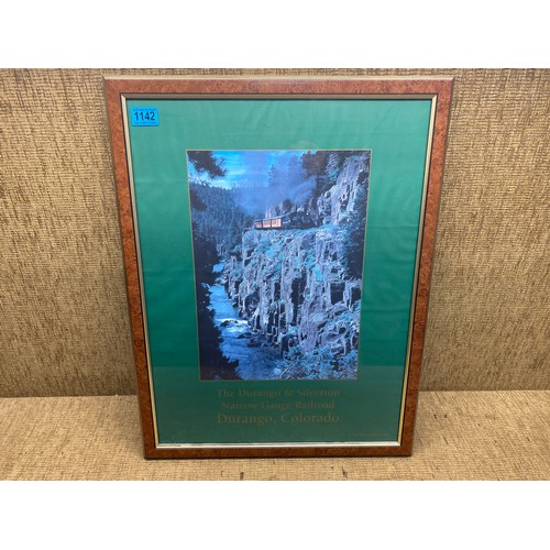 1142 - Framed print of The Durango & Silverton Narrow Gauge Railroad, Durango, Colorado.