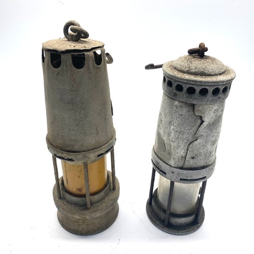 719 - 2 Aluminium miners lamps.