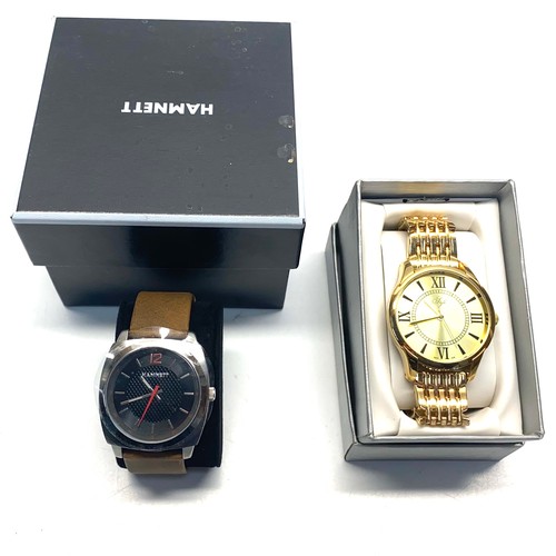 740 - Style men's dress watch and a Hamnett dress watch (The watches are working with a new battery profes... 