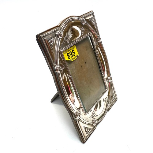 895 - Silver Arts and Craft/ Deco sterling silver picture frame. Hallmarks for Birmingham 1908 by J Aitkin... 