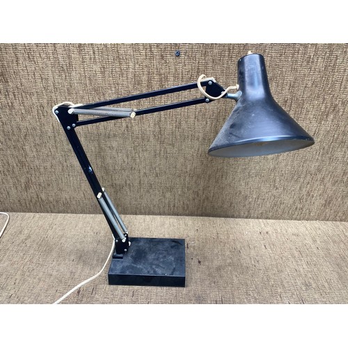 1188 - Vintage black anglepoise lamp.