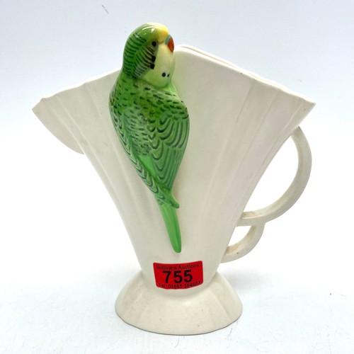 755 - Sylvac falcon ware budgerigar vase