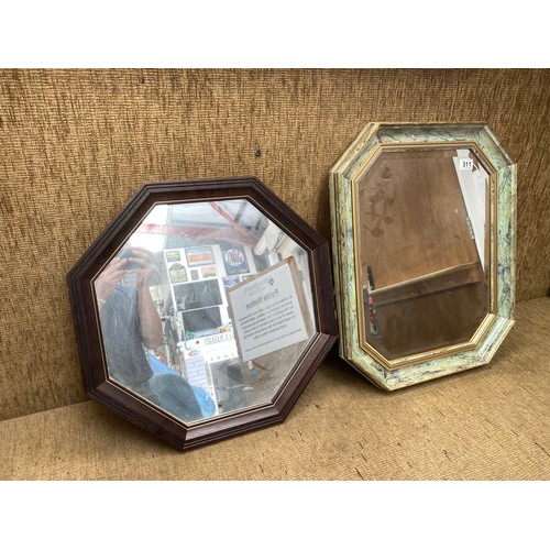 311 - Two mirrors including a bevel edged