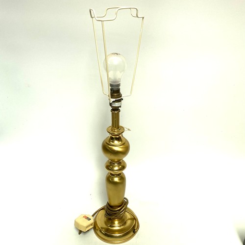 483 - brass stem table lamp.