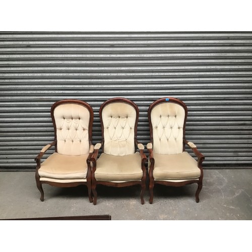 1168 - pair of Hight back victorian chair.