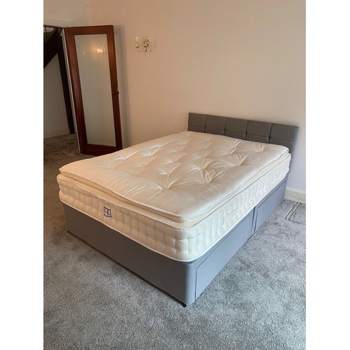 320 - double bed with mattress and head board.