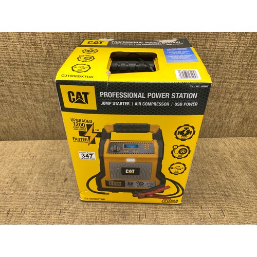 347 - CATT professional power station, 1200 Amps Jump starter, air compressor and USB power boxed with lea... 