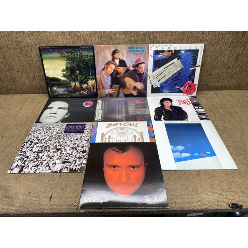 1114D - mixed selection of vinyl LP records including hothouse flowers, LLoyd cole and the commotions, and f... 