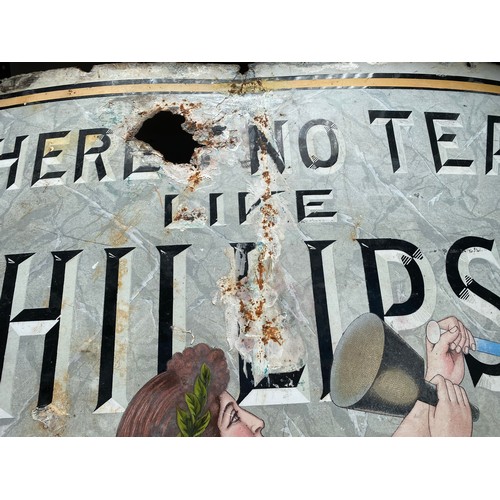 1073 - There's No Tea like Phillips's tea ' large-pictorial enamel advertising sign, single-sided, with ena... 