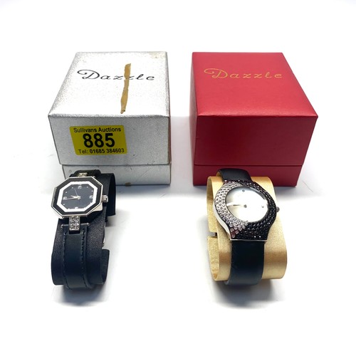 802 - Two modern ladies' watches by Dazzle. (The watches are working with new batties professionally fitte... 