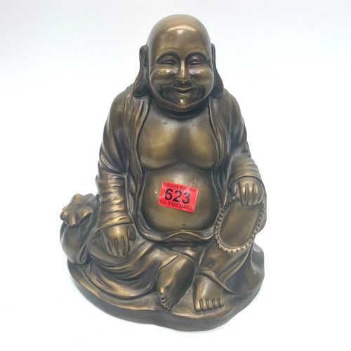 623 - Tall vintage resin Buddha; 28cm tall,