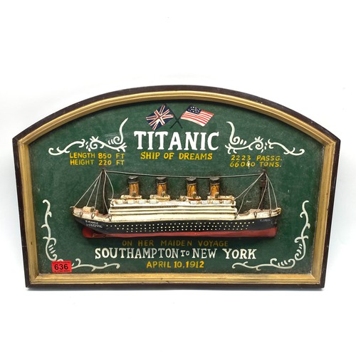 636 - Titanic maiden voyage plaque.