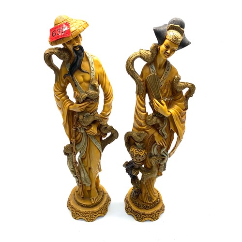 639 - Two tall Chinese figures 50cm