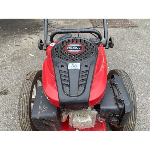 38 - Tondu HWTL with a loncin 159cc gasoline engine lawn mower. It starts and runs.