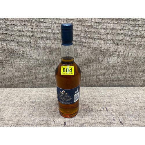 804 - Bottle of Bell’s Special Reserve Pure Malt Blended Malt Scotch Whisky 70cl / 40% (missing label).