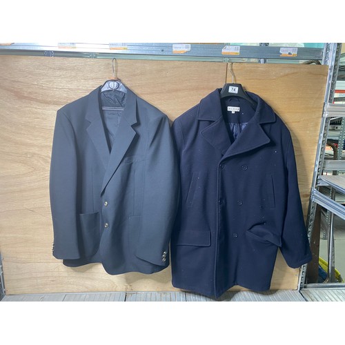 74 - blazer and a aldon duffer coat size medium.