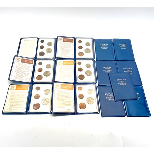 656 - Collection of Britain's first decimal point coins.