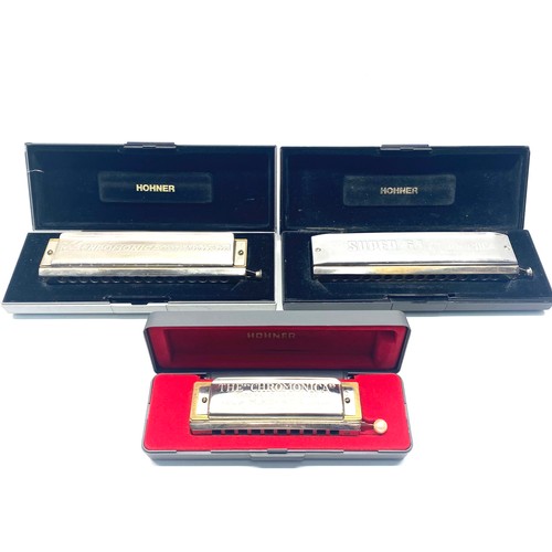 807 - 3 harmonicas including: German Chromonica.